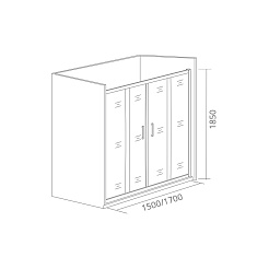 Good Door Душевое ограждение LATTE WTW-TD-170-C-WE – фотография-3