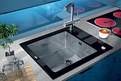 Zorg Кухонная мойка Inox Glass GL-6051-BLACK – фотография-2