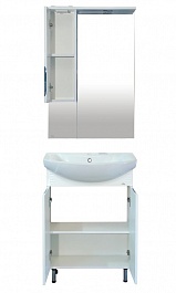 Misty Мебель для ванной Престиж 70 L белая/серебряная патина – фотография-9