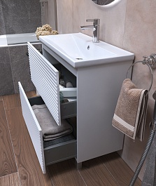 Vigo Тумба под раковину Otti 800-0-2 белая – фотография-7