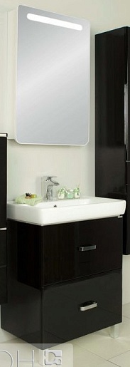 Акватон Мебель для ванной "Америна 70 Н" черная L – фото-1