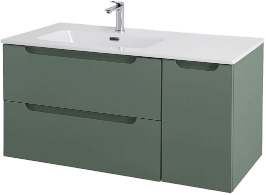 BelBagno Тумба с раковиной Etna 100 L подвесная еловая матовая – картинка-5