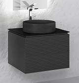Jorno Тумба с раковиной Stone 60 антрацит