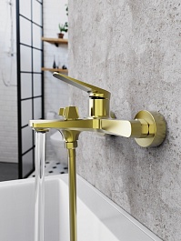 Tokito Смеситель для ванны KIN брашированное золото TOK-KIN-1014 – фотография-10