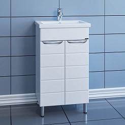 СанТа Тумба под умывальник Родос 50 белая – фотография-4