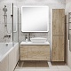 Runo Мебель для ванной Бари 80 Terzo подвесная дуб крафт/белая – фотография-19