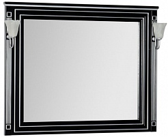 Aquanet Зеркало Паола 120 черное/серебро (181767) – фотография-1
