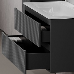 Sancos Тумба с раковиной Folk 60 grey soft раковина Grace 60 CN7011 – фотография-4