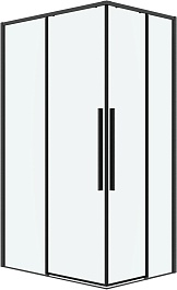 Grossman  Душевой уголок Galaxy 90x80x195 профиль графит сатин стекло прозрачное – фотография-1
