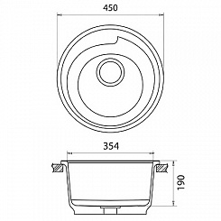 Granfest Мойка кухонная Rondo GF-R450 Белый – фотография-4