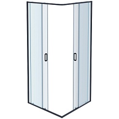 Aquatek Душевой уголок Ария 90x90 AQ ARI KV 09020GM профиль оружейная сталь, стекло прозрачное – фотография-2