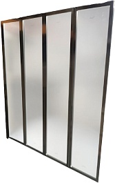 Ceruttispa Шторка на ванну Bouna 7255 профиль хром стекло матовое – фотография-2