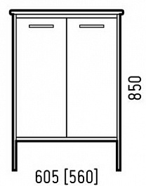 Corozo Мебель для ванной Айрон 60, черный/антик – фотография-2