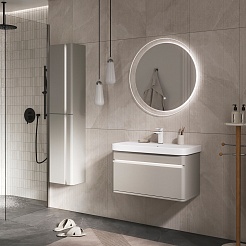 Equil Шкаф пенал Elegante 36 R/L амарок/белый – фотография-4