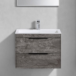 Vincea Тумба с раковиной Chiara 2D 60 подвесная серый камень – фотография-3