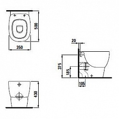 Laufen Унитаз приставной Mimo 2155.1.000.000.1 – фотография-6