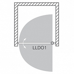 Roltechnik Душевая дверь LLDO1/1000 transparent – фотография-2