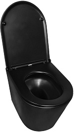 Azario Унитаз подвесной Teramo AZ-0053-UQ3-MB безободковый черный матовый – фотография-5