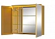 De Aqua Зеркало-шкаф для ванной Алюминиум 100 (AL 506 100 G) золото – картинка-7