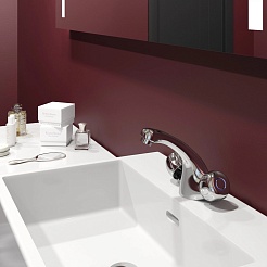 Mixline Смеситель для раковины 1/2 керамический ML02-04 под шпильку (без подводки) – фотография-2