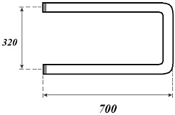 Point Полотенцесушитель водяной П-образный 320x700 PN35337 хром – фотография-3