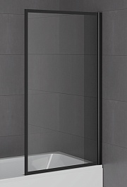 Paini Шторка на ванну Screen 80 Paini-ScreenWT80F неподвижная, принт рамка, профиль черный – фотография-1