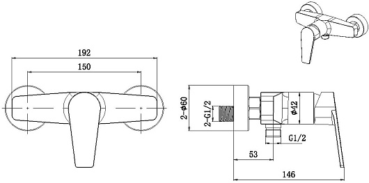 Allen Brau Смеситель для душа Eclipse 5.E1004-31 черный матовый – фотография-4