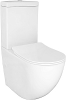 Azario Унитаз-компакт Renda AZ-8693 безободковый с бачком с сиденьем микролифт белый