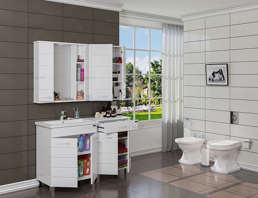 СанТа Тумба для умывальника Омега 70 напольная – фотография-2