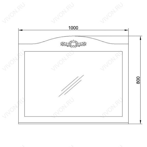 Водолей Зеркало для ванной "Виктория 100" красное – картинка-5