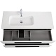 Cezares Тумба с раковиной Eco Cer-N 120 L bianco lucido CZR-8095-120-L ручки чёрные – картинка-19