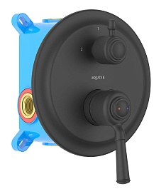 Aquatek Смеситель для душа и ванны Классик AQ1546MB матовый чёрный – фотография-1