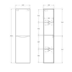 BelBagno Шкаф подвесной FLY-MARINO 40/150 Rovere Rustico левый – фотография-3