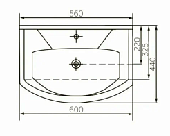 Rosa Раковина Элеганс 60 белая – фотография-4