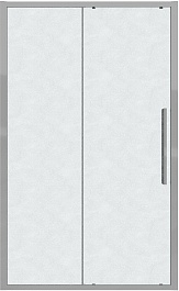 Grossman Душевая дверь в нишу Cosmo 110x195 профиль хром стекло шиншилла – фотография-1