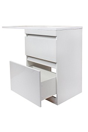 Style Line Тумба для умывальника Даллас 120 Люкс, белая – фотография-3