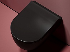 Ceramicanova Подвесной унитаз Modena Rimless CN6063MB чёрный матовый – фотография-10