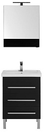 Aquanet Мебель для ванной "Сиена 60" черная напольная (196497) – фотография-6