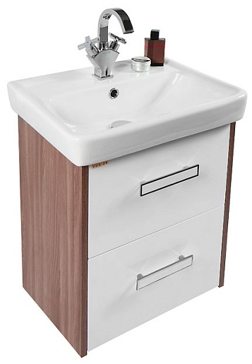 Водолей Тумба с раковиной Мона 50 с ящиками ясень – фото-1