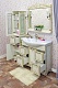 Sanflor Мебель для ванной Адель 100 белая, патина золото – фотография-18