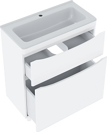 Vivon Тумба под раковину Ostin 70 напольная белая матовая – фотография-3