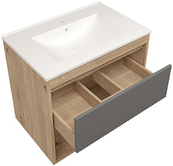 Teymi Фасад для тумбы Vitra 70 Волна графит – фотография-4