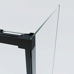 Vincea Душевой уголок Soft 2 140x80 VSR-3SO28014CLB профиль черный стекло прозрачное – фотография-9