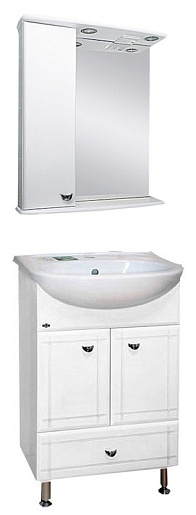 Misty Мебель для ванной Уют 50 L с нижним ящиком белая – фото-1