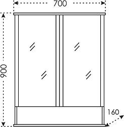 СанТа Мебель для ванной с раковиной-столешницей Вегас 70 подвесная белая – фотография-17