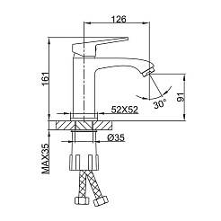 Frap Смеситель для раковины H76 F1076-9 оружейная сталь – фотография-2