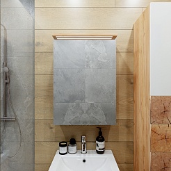 Бриклаер Мебель для ванной Форест 50 подвесная белый/дуб золотой – фотография-10