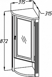 Opadiris Угловой шкаф Клио 32 R белёный бук – фотография-3