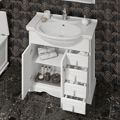 Opadiris Мебель для ванной Клио 70 белый матовый – фотография-5