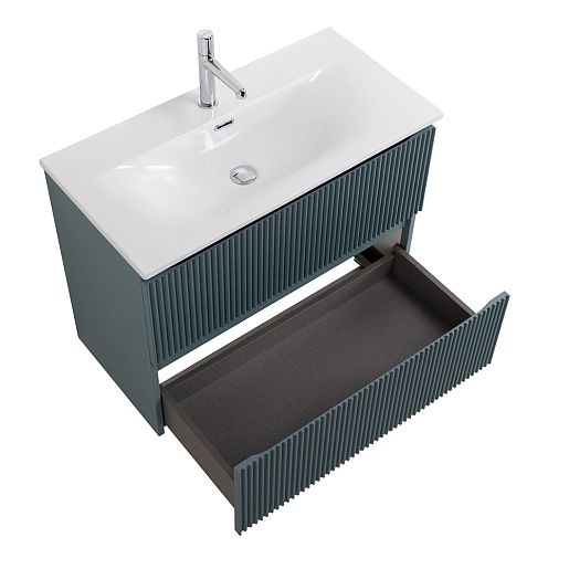 BelBagno Тумба под раковину Uno mini 80 подвесная Голубой матовый – картинка-5